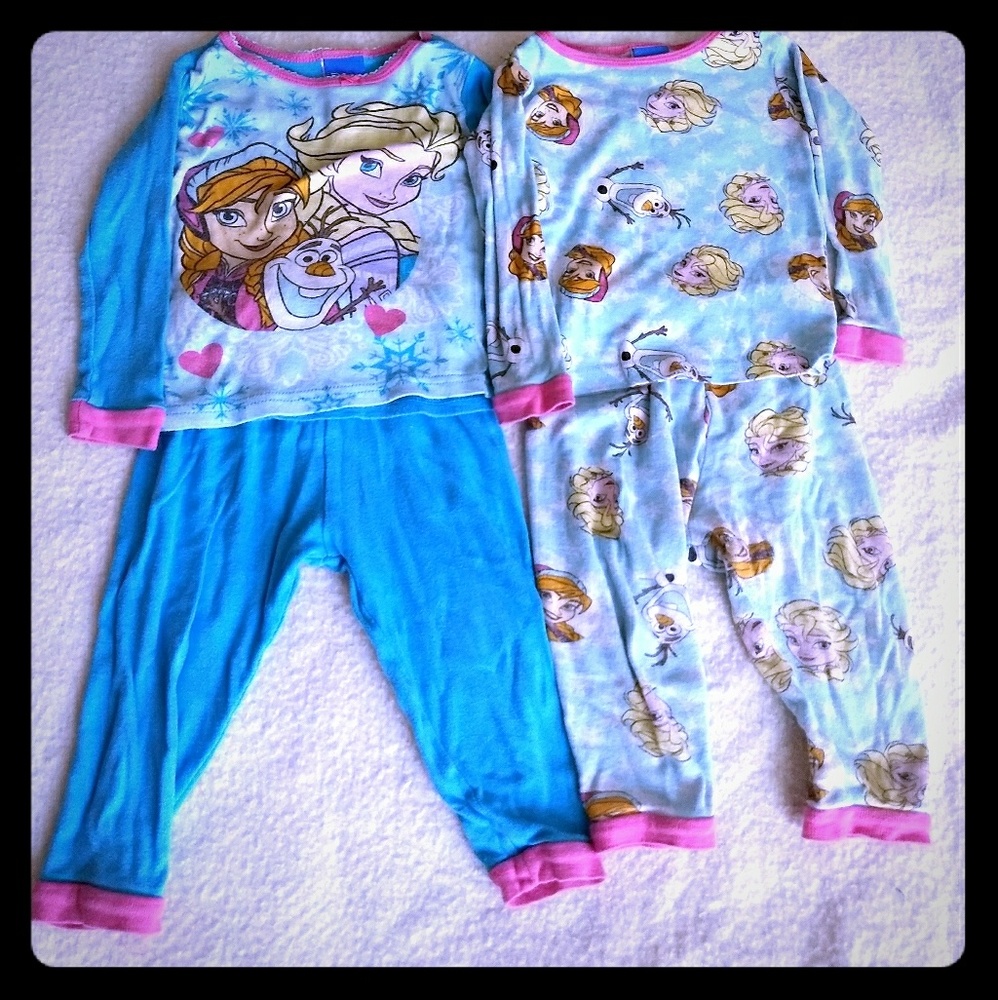Disney Frozen 2 sets of 2T little girl PJs